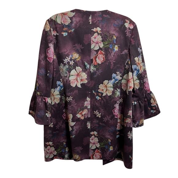NWT MSRP $159 Anne Klein Floral Tapestry Blazer Jacket - Size L - Picture 3 of 6